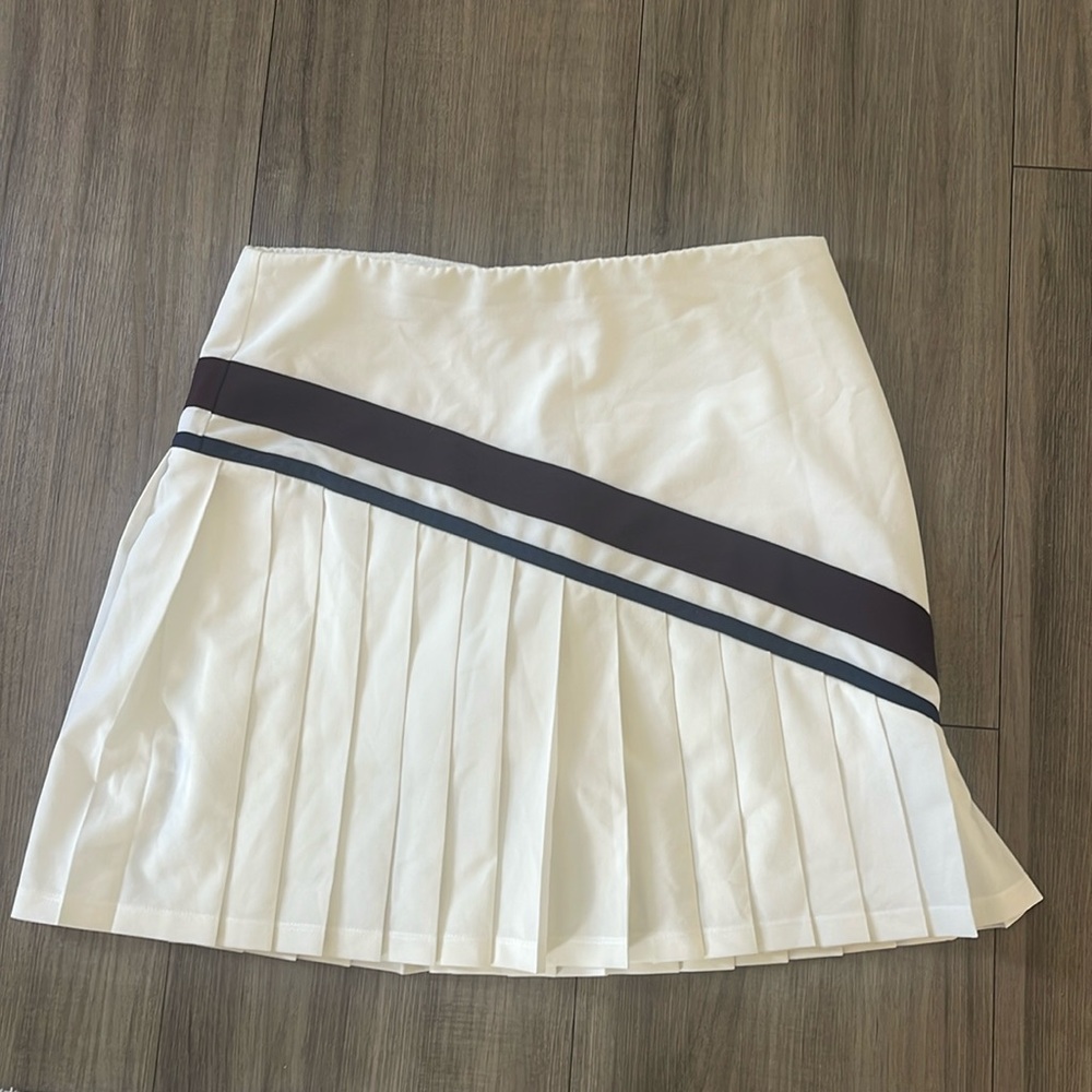 White tennis skirt